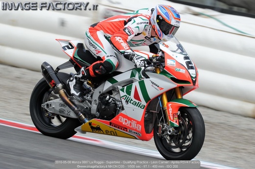2010-05-08 Monza 0887 La Roggia - Superbike - Qualifyng Practice - Leon Camier - Aprilia RSV4 Factory